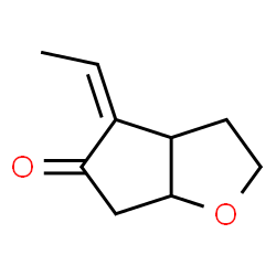 5H-Cyclopenta[b]furan-5-one, 4-ethylidenehexahydro-, (4Z)- (9CI)结构式