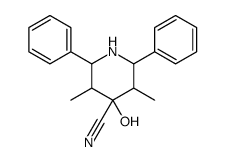4-hydroxy-3,5-dimethyl-2,6-diphenylpiperidine-4-carbonitrile结构式