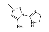 2-(4,5-dihydro-1H-imidazol-2-yl)-5-methylpyrazol-3-amine结构式