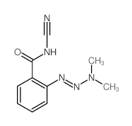 N-cyano-2-dimethylaminodiazenyl-benzamide structure
