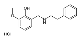 (2-hydroxy-3-methoxyphenyl)methyl-(2-phenylethyl)azanium,chloride Structure