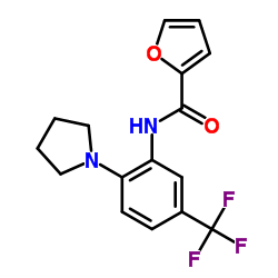 N-[2-(1-Pyrrolidinyl)-5-(trifluoromethyl)phenyl]-2-furamide结构式