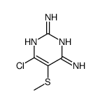 6-chloro-5-methylsulfanyl-pyrimidine-2,4-diamine Structure