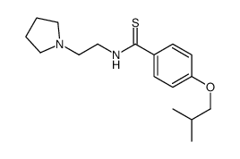 p-Isobutoxy-N-[2-(1-pyrrolidinyl)ethyl]benzothioamide structure