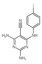 5-Pyrimidinecarbonitrile,2,4-diamino-6-[(4-iodophenyl)amino]- structure