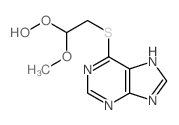 9H-Purine,6-[(2-hydroperoxy-2-methoxyethyl)thio]-结构式