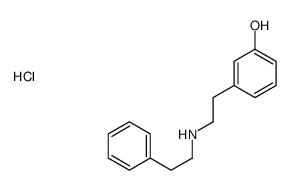 3-[2-(2-phenylethylamino)ethyl]phenol,hydrochloride Structure