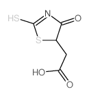(2-mercapto-4-oxo-4,5-dihydro-1,3-thiazol-5-yl)acetic acid结构式