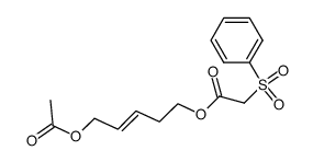(E)-5-acetoxypent-3-en-1-yl 2-(phenylsulfonyl)acetate结构式