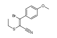 3-bromo-2-ethylsulfanyl-3-(4-methoxyphenyl)prop-2-enenitrile结构式