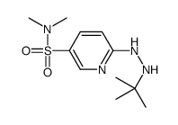 6-(2-tert-butylhydrazinyl)-N,N-dimethylpyridine-3-sulfonamide结构式