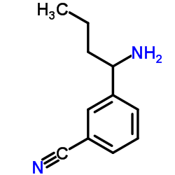 3-(1-Aminobutyl)benzonitrile结构式