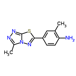 2-METHYL-4-(3-METHYL-[1,2,4]TRIAZOLO-[3,4-B][1,3,4]THIADIAZOL-6-YL)-PHENYLAMINE结构式