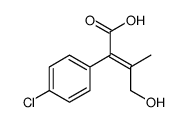 (Z)-2-(4-chlorophenyl)-4-hydroxy-3-methylbut-2-enoic acid结构式