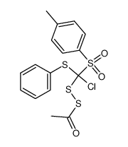 SS-(chloro(phenylthio)(tosyl)methyl) ethane(dithioperoxoate) Structure