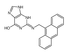 2-(anthracen-9-ylmethylamino)-3,7-dihydropurin-6-one结构式