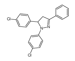 2,3-bis(4-chlorophenyl)-5-phenyl-3,4-dihydropyrazole Structure
