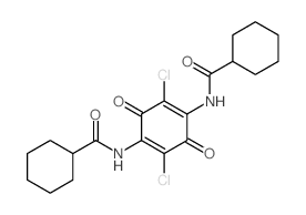 Cyclohexanecarboxamide,N,N'-(3,6-dichloro-p-benzoquinone-2,5-ylene)bis- (8CI)结构式