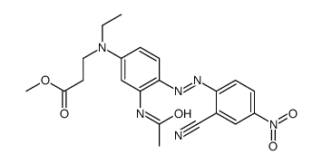 methyl N-[3-(acetylamino)-4-[(2-cyano-4-nitrophenyl)azo]phenyl]-N-ethyl-beta-alaninate结构式