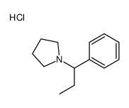 1-(1-phenylpropyl)pyrrolidine hydrochloride structure