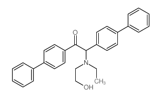 2-(ethyl-(2-hydroxyethyl)amino)-1,2-bis(4-phenylphenyl)ethanone结构式