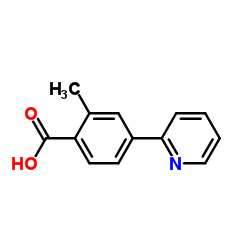Benzoic acid, 2-methyl-4-(2-pyridinyl)- (9CI) Structure