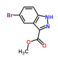 5-溴-1H-吲唑-3-羧酸甲酯结构式