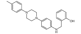 2-[[4-[4-(4-methylphenyl)piperazin-1-yl]anilino]methyl]phenol结构式