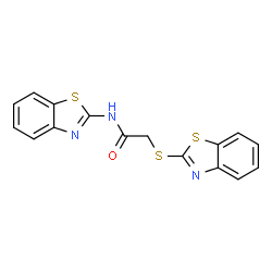 N-(benzo[d]thiazol-2-yl)-2-(benzo[d]thiazol-2-ylthio)acetamide结构式