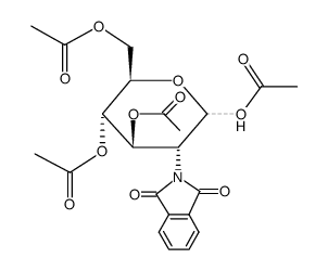 2-Deoxy-2-N-phthalimido-1,3,4,6-tetra-O-acetyl-D-glucopyranose Structure