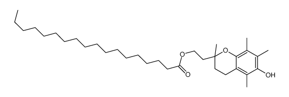 2-(3,4-dihydro-6-hydroxy-2,5,7,8-tetramethyl-2H-1-benzopyran-2-yl)ethyl stearate Structure