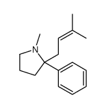 1-methyl-2-(3-methylbut-2-enyl)-2-phenylpyrrolidine结构式