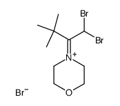 4-(1,1-dibromo-3,3-dimethylbutan-2-ylidene)morpholin-4-ium bromide结构式