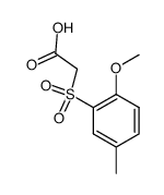 2-Methoxy-5-methylphenylsulphonylacetic acid结构式