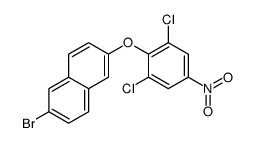 2-bromo-6-(2,6-dichloro-4-nitrophenoxy)naphthalene结构式