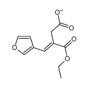 3-ethoxycarbonyl-4-(furan-3-yl)but-3-enoate结构式