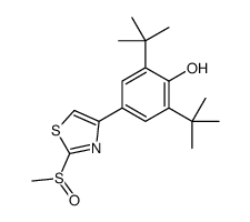 2,6-ditert-butyl-4-(2-methylsulfinyl-1,3-thiazol-4-yl)phenol结构式