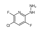 5-chloro-3,6-difluoro-2-hydrazinopyridine结构式