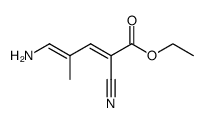 ethyl 2-cyano-4-methyl-5-amino-2,4-pentadienoate结构式