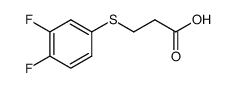 3-((3,4-difluorophenyl)thio)propanoic acid结构式