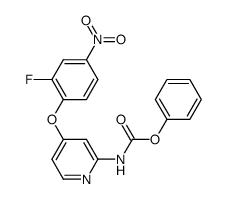 4-(2-fluoro-4-nitrophenoxy)-2-(phenoxycarbonylamino)pyridine结构式