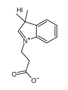 3-(3,3-dimethylindol-1-ium-1-yl)propanoic acid,iodide Structure