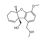 ((5aS,9aS)-4-methoxy-1-((methylamino)methyl)-6,7-dihydrodibenzo[b,d]furan-9a(5aH)-yl)methanol结构式