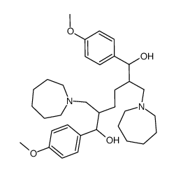 2,5-Bis-azepan-1-ylmethyl-1,6-bis-(4-methoxy-phenyl)-hexane-1,6-diol结构式