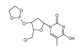 1-[(2R,4S,5S)-5-(chloromethyl)-4-(1,3,2-dioxaphospholan-2-yloxy)oxolan-2-yl]-5-methylpyrimidine-2,4-dione Structure