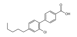 4-(2-chloro-4-pentylphenyl)benzoic acid结构式