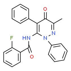 2-Fluoro-N-(6-methyl-5-oxo-2,4-diphenyl-2,5-dihydro-3-pyridazinyl)benzamide picture