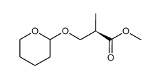 (R)-2-Methyl-3-(tetrahydro-pyran-2-yloxy)-propionic acid methyl ester结构式