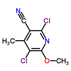 2,5-二氯-6-甲氧基-4-甲基烟腈结构式