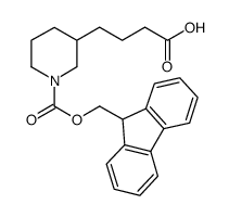 4-(1-Fmoc-Piperidin-3-yl)-butyric acid结构式